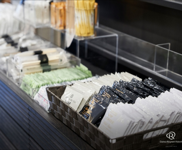 精算機横にアメニティバーをご用意しております。