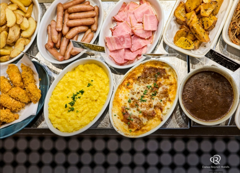 Bacon Sausages,French fries,Gratin etc. 