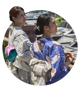 景色を見ている画像